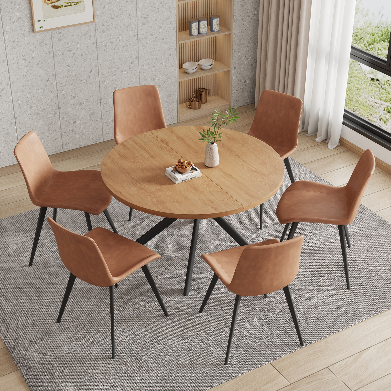 George Oliver 45.3"L Modern Kitchen Dining Table With 32.4"H Dining Chair & Reviews - Wayfair Canada